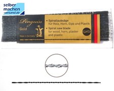 NIQUA PINGUIN Gold Spiral-Laubsägeblätter 130 mm, allseitig schneidend