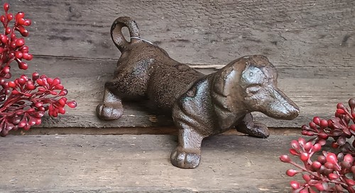 Hund dackel aus gusseisen - /dackel,