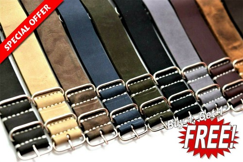 Nato watch strap - ,leder, armband