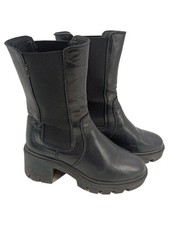 BULLBOXER Damen Stiefelette 37 Schwarz Chelsea Boot Urban Casual