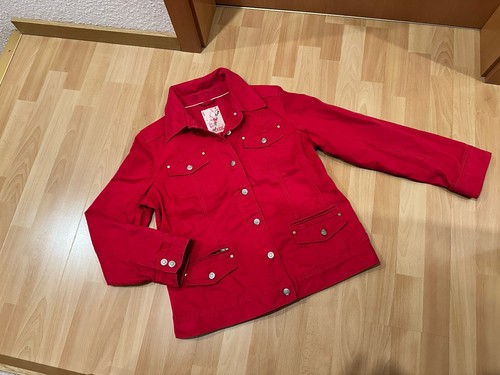 Knallrote jeansjacke l - knallrote,