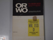 Dunkelkammer-Schutzfilter Orwo 113 Gelbgrün Matt Dunkel 13x18 neu OVP