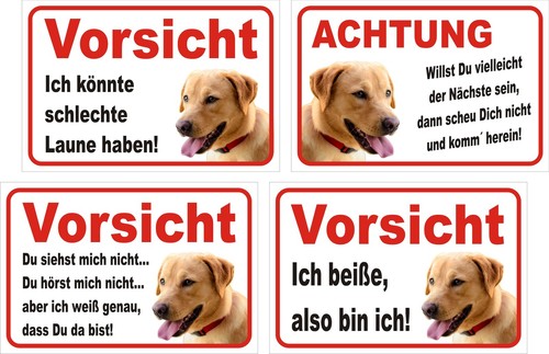 Schild achtung labrador - schild,