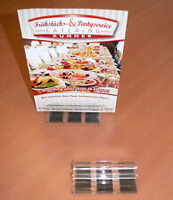 Preisschildhalter Speisekartenhalter 4x Plexi Glas m. Magnet 10cm x 5mm Halter