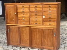 1/2/1125  Schubladenschrank Büroschrank  Apothekerschrank  antik