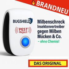 BugShield™ Milbenschreck Insektenvertreiber gegen Milben Mücken & Co. chemielos!