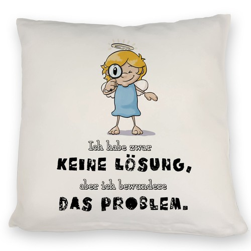 Engel kissen mit spruch - kissen,