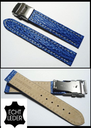 18mm uhrenarmband blau echt - uhrenarmband,