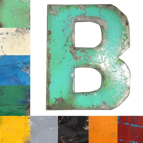 Vintage metallbuchstaben - vintage,