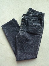 Sexy Woman EINSTEIN Italy Jeans dunkelblau Gr. L 36 38 Ornament M. Denim Stretch