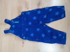 Latzhose aus Cord, blau mit Sterne, Gr. 3-6 M, Gr. 68, Toby Tiger, gefüttert