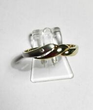 8-Karat Ring , Gelb-/Weißgold ( 333 gestempelt) mit Diamant