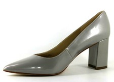 Marc Fisher Damen-Pumps UK 7,5 US 9,5 grau Lack Blockabsatz spitz zulaufend