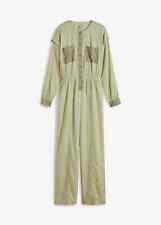 Overall im Patchwork-Stil Gr. 46 Rauchgrün New Khaki Damen Hosenanzug Neu*