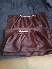 Verdunkelungsvorhänge 2er Set, Braun, mit Kräuselband