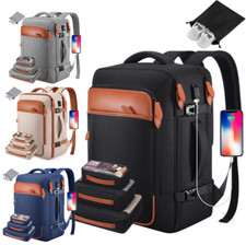 Handgepäck Rucksack Flugzeug +USB-Anschlüsse,Erweiterbar Business Reiserucksack`