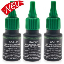 Xaiox Industrie Modellbau Sekundenkleber dickflüssig 3er Set a 20g