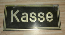 Altes Blech Schild " KASSE "  ca. 31 x 15 cm