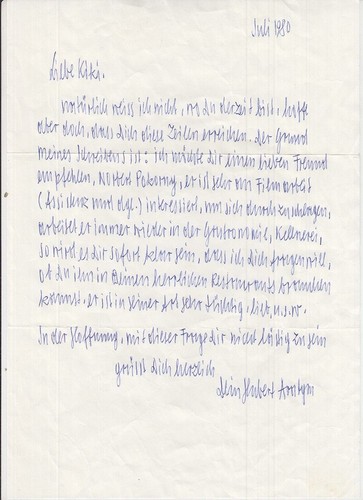 Eigenhändiger brief - eigenhändiger,