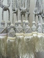 1xRaffhalter 60cm Quaste 20cm cremeweiß Gardinenhalter Doppelquaste  B-Ware !!