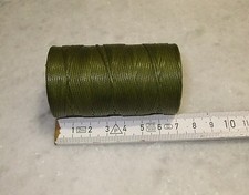 100 m Forellfaden # 7 Zwirn Sattlerzwirn Hand & Maschinenzwirn gewachst oliv