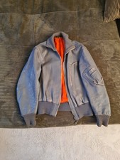 Original Fliegerjacke/Pilotenjacke Bundeswehr, Ziegenleder,Signalfarbe Innen