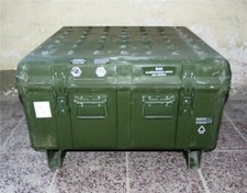 GFK Feldkiste Transportbox 80 x 80 x 40 cm BW Box Kiste unterfahrbar Bundeswehr