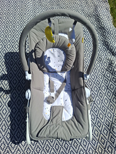 Babywippe grau weiß - grau/weiß, mit