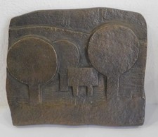 Massives Bronze Relief