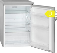 Bomann Kühlschrank VS 2195.1 Silber 133L LED Abtauautomatik Energie D