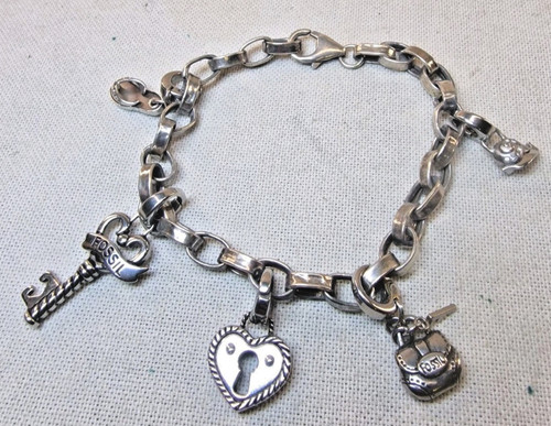 925 silberarmband fossil - 925,