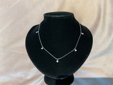 0,6 Karat Labor erstellt Diamant Lünette Set Schicht Halskette in platiniert 925