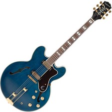 Epiphone Sheraton Viper Blue Collection Premium Gig Bag E-Gitarre Blau Gloss