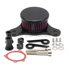 Luftreiniger Luftfilter Ansaugfilter für Harley Dyna Street Bob 1993-17 Schwarz