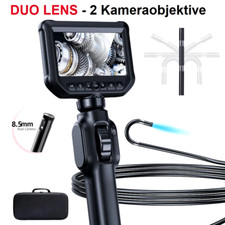 PROFI ENDOSKOP KAMERA MIT 2 LINSEN - Gelenk, 1080P, LEDs, Tasche - Inspektion