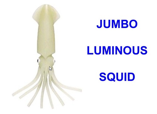Jumbo luminous squid soft - 6",