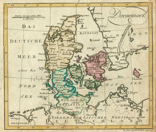 Dänemark original kupferstich - dänemark,