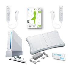 Nintendo Wii Konsole weiß mit Balance Board Wii Fit 2 Controller & Nunchuks HDMI