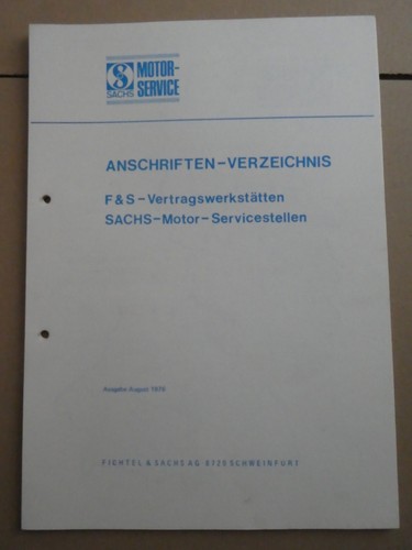 Sachs anschriften verzeichnis - sachs,