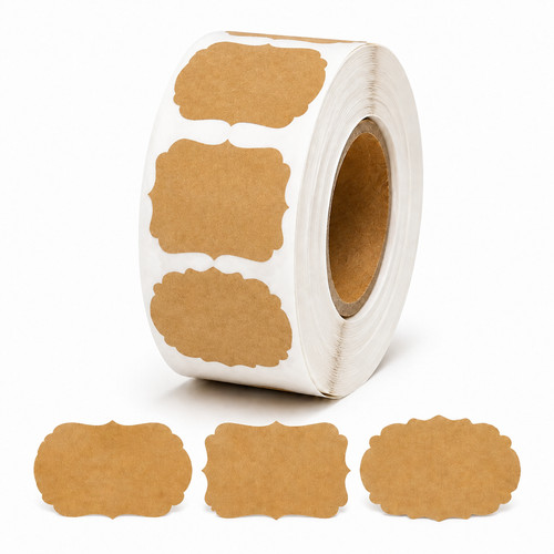 300 kraftpapier etiketten - 300,