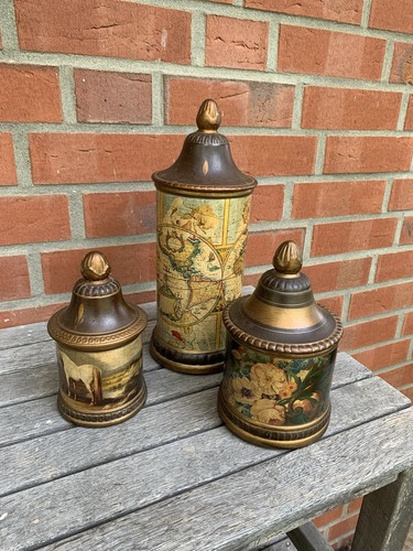 3er set keramik deckeldosen - set,