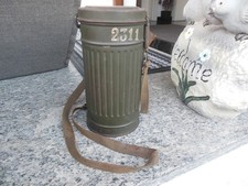 Top Gasmaske in Dose Südfront Riemen 1937 Reichswehr Nr.2311 Name Weckenmann