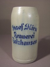 1 L   Bierkrug, Josef Kirn Brauerei Balzhausen, Günzburg, Bier Krug, Steinkrug