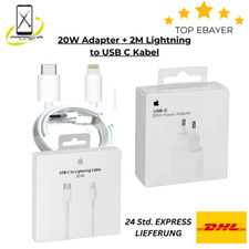 Original Apple 2M USB-C Lightning Kabel 20W Adapter Netzteil iPhone 11 12 13 14
