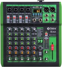 6-Kanal Audio Mixer, 99 DSP Effekte, USB/MP3 Eingang, 48V Phantomspeisung,