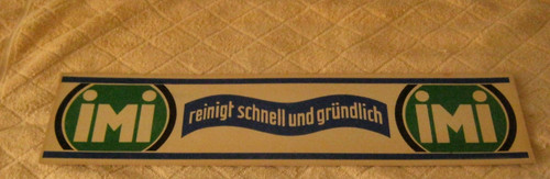 Werbung schild imi reinigt - schild,