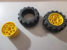 Lego; Technic; 2Stück; Reifen; Räder; 20 x 30; Felge; 4266; Gelb Art; (D)