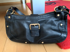 Handtasche der Marke Disser, schwarz Leder 