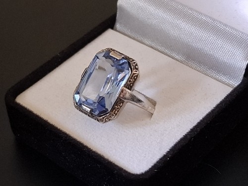 Art déco ring - ring, silber