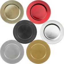 Dekoplatte Deko Platte Teller Platzteller Rund Stern Kerzentablett Gold Silber